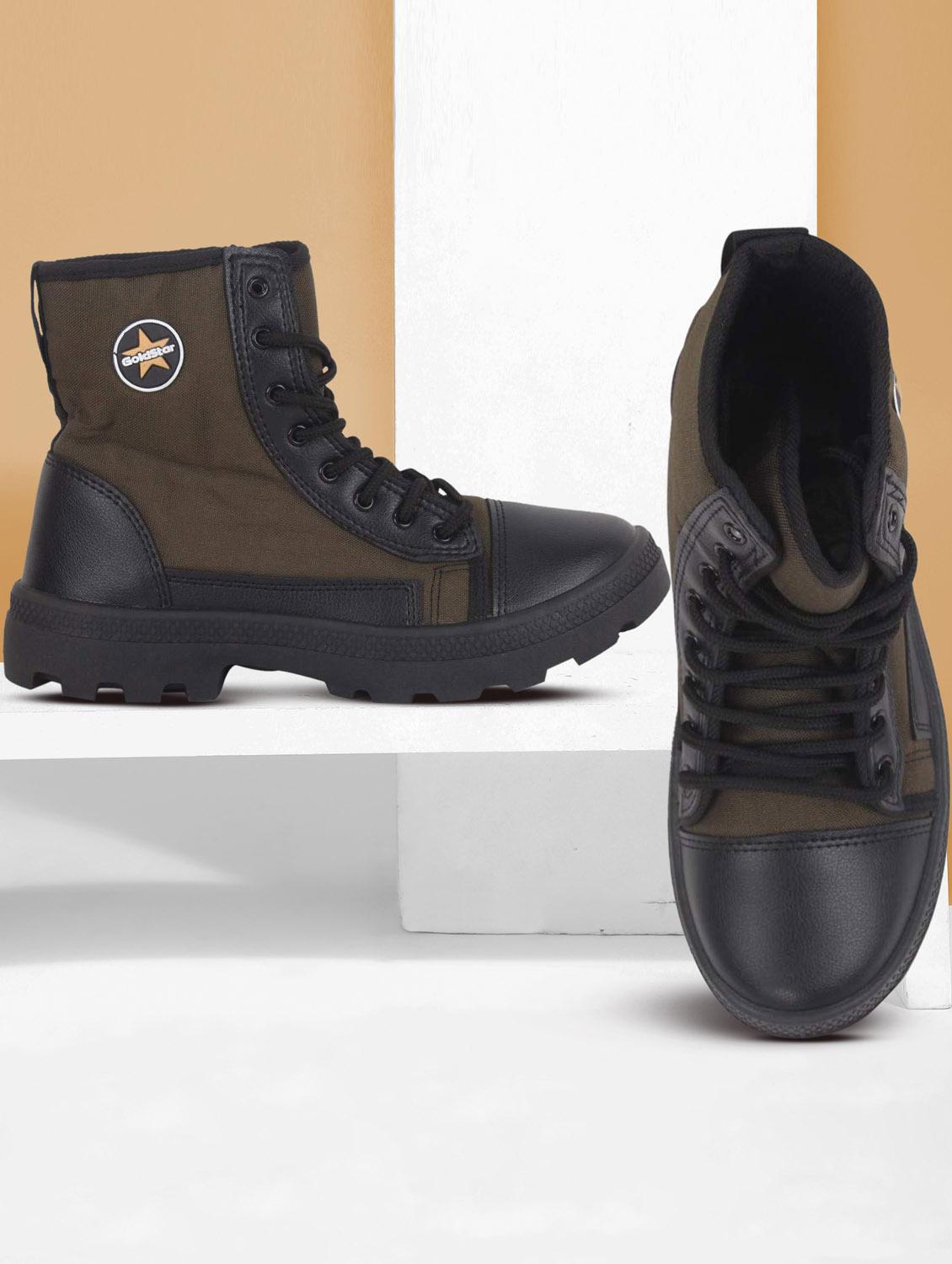 men solid brown hiking boots - 20757433 - Standard Image - 1