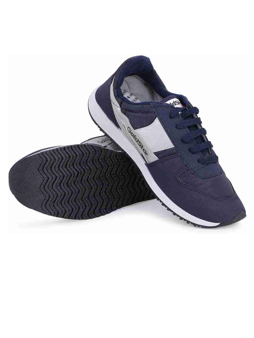 navy blue detailed lace up sport shoes - 20757438 -  Standard Image - 1