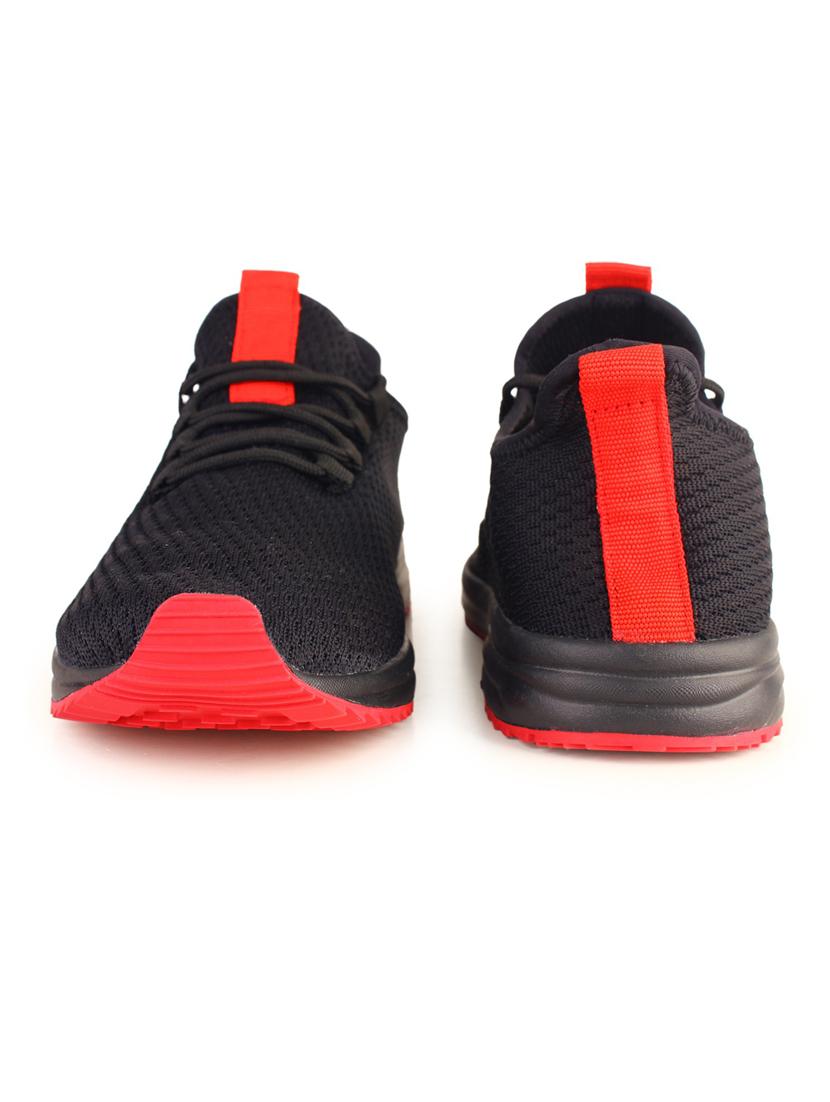 solid black lace up sports shoes - 20757456 - Standard Image - 4