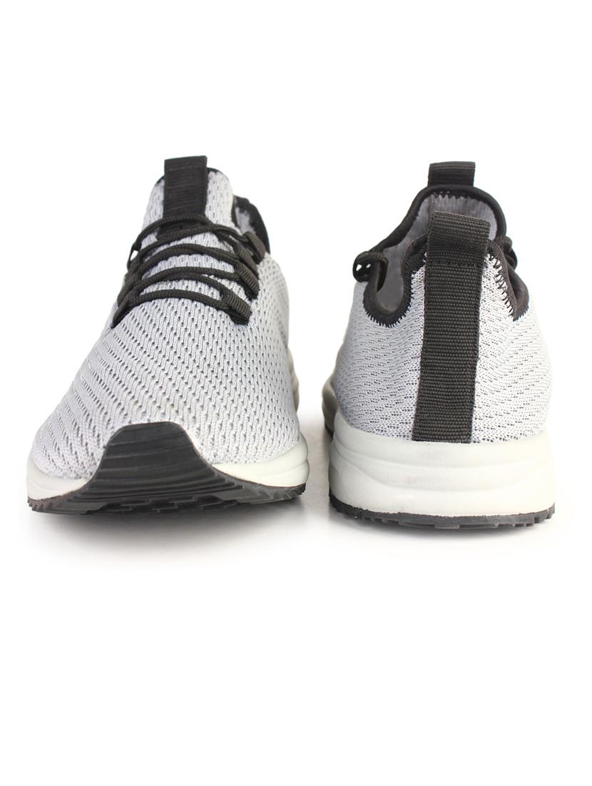 solid grey lace up sport shoes - 20757458 - Standard Image - 4