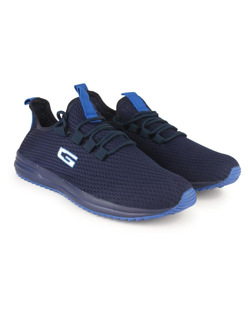 navy blue lace up sports shoes - 20757459 - Standard Image - 1