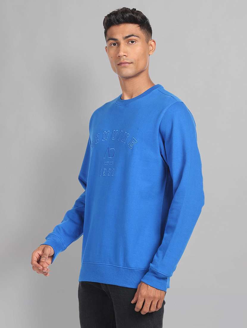 blue chest embroidered detailed sweatshirt - 20757476 -  Standard Image - 1