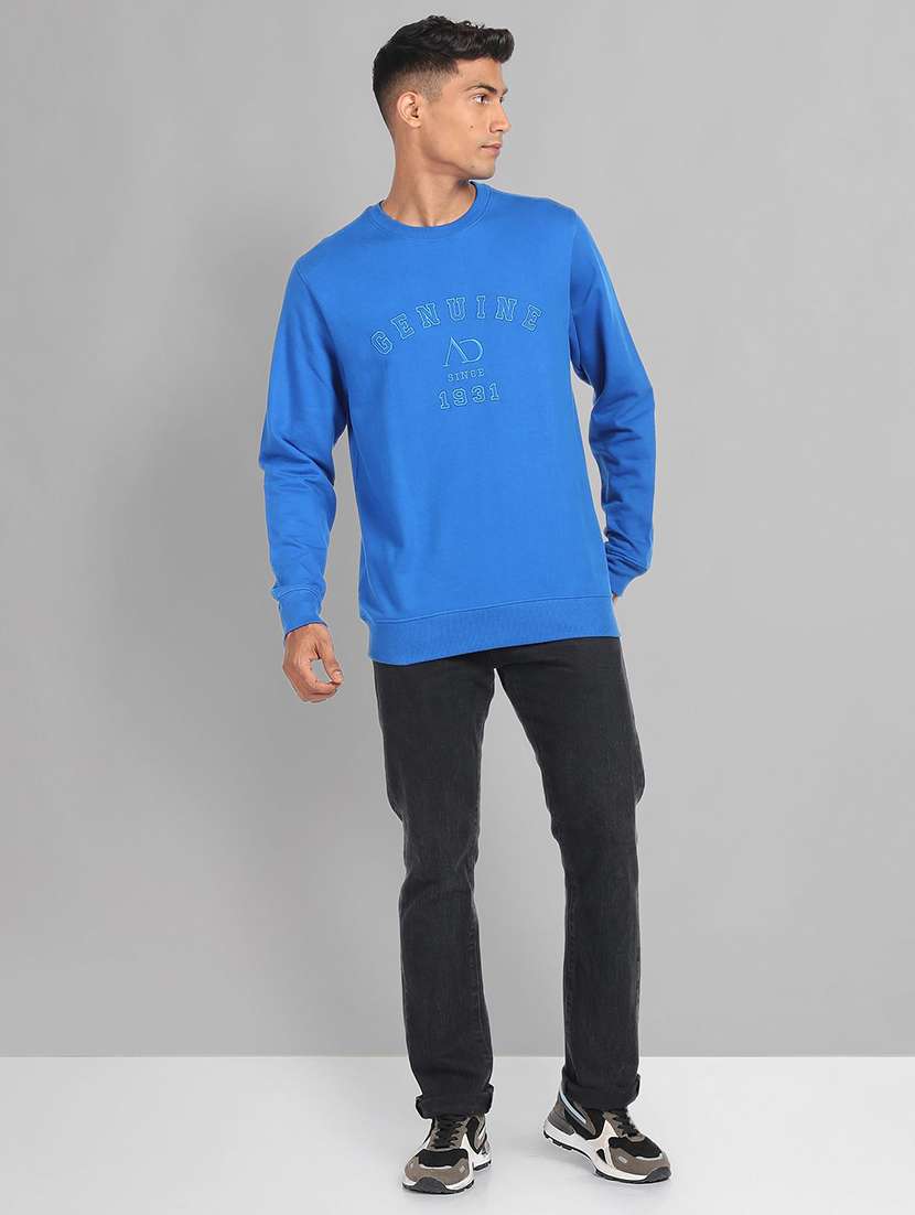 blue chest embroidered detailed sweatshirt - 20757476 - Standard Image - 4