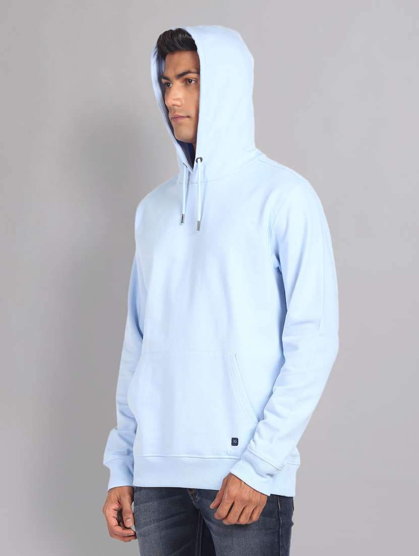 solid purist blue hooded sweatshirt - 20757477 - Standard Image - 1