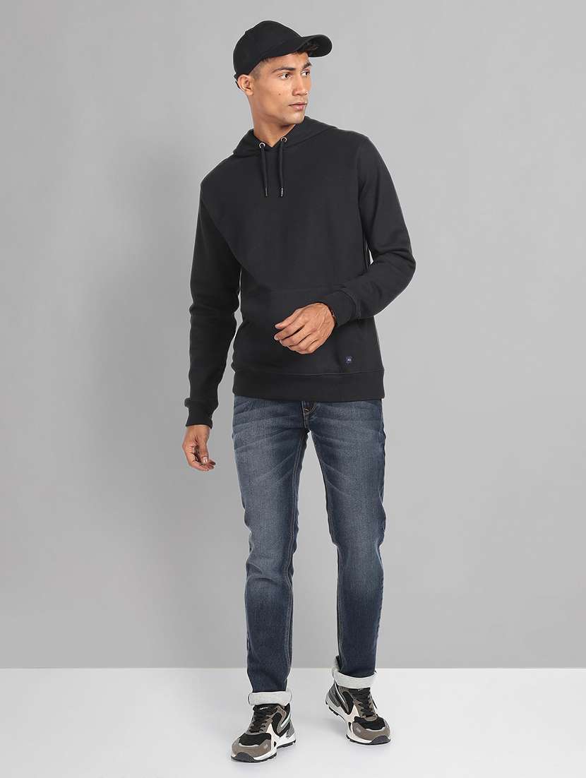 solid black hooded sweatshirt - 20757478 - Standard Image - 4