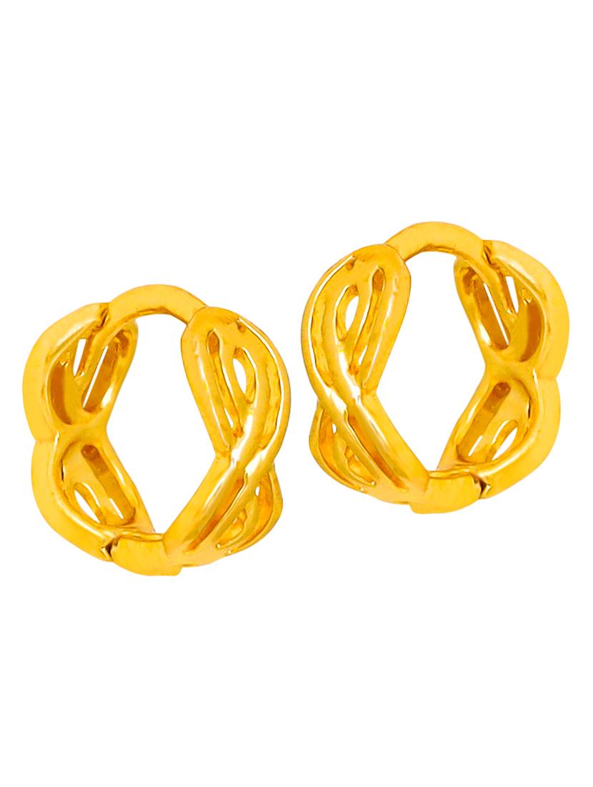 gold brass balli earrings