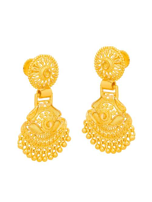 gold plated drop earrings - 20758078 - Standard Image - 0