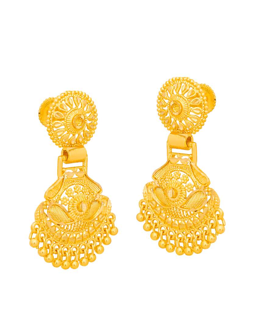 gold plated drop earrings - 20758078 - Zoom Image - 0