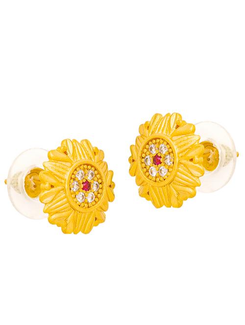 gold plated studs earrings - 20758083 - Standard Image - 0