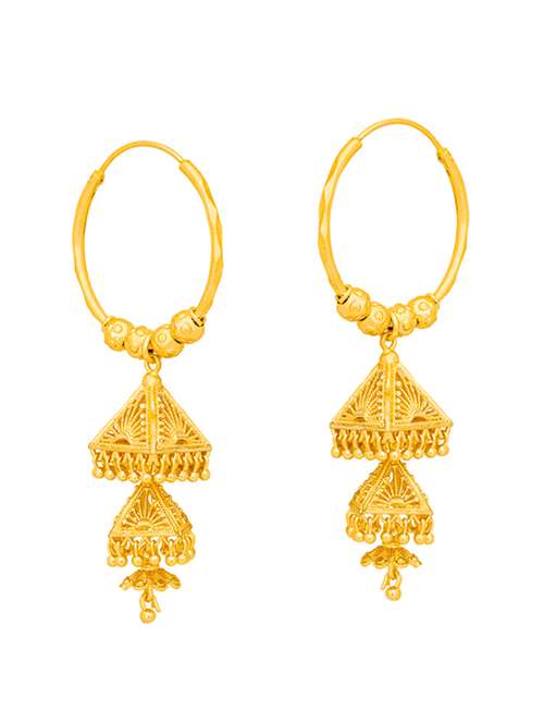 gold brass balli earring - 20758085 - Standard Image - 0