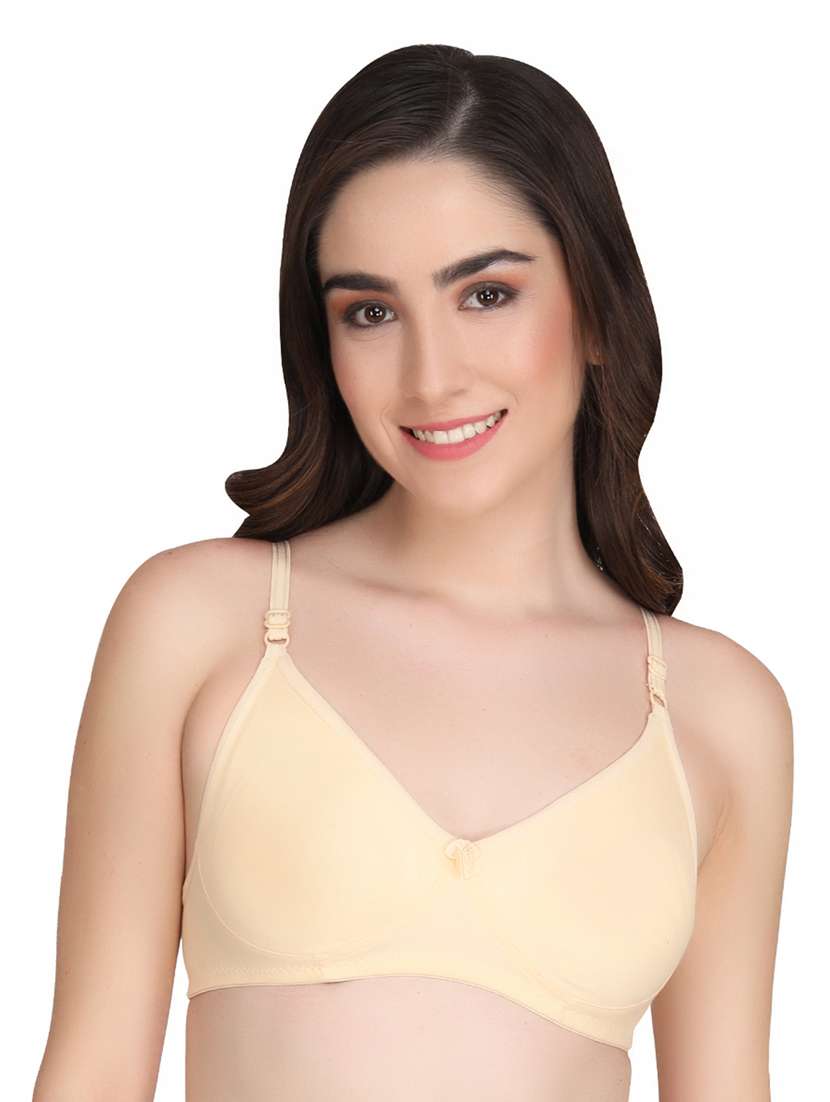 multi colored cotton blend tshirt bra - 20763883 -  Standard Image - 1