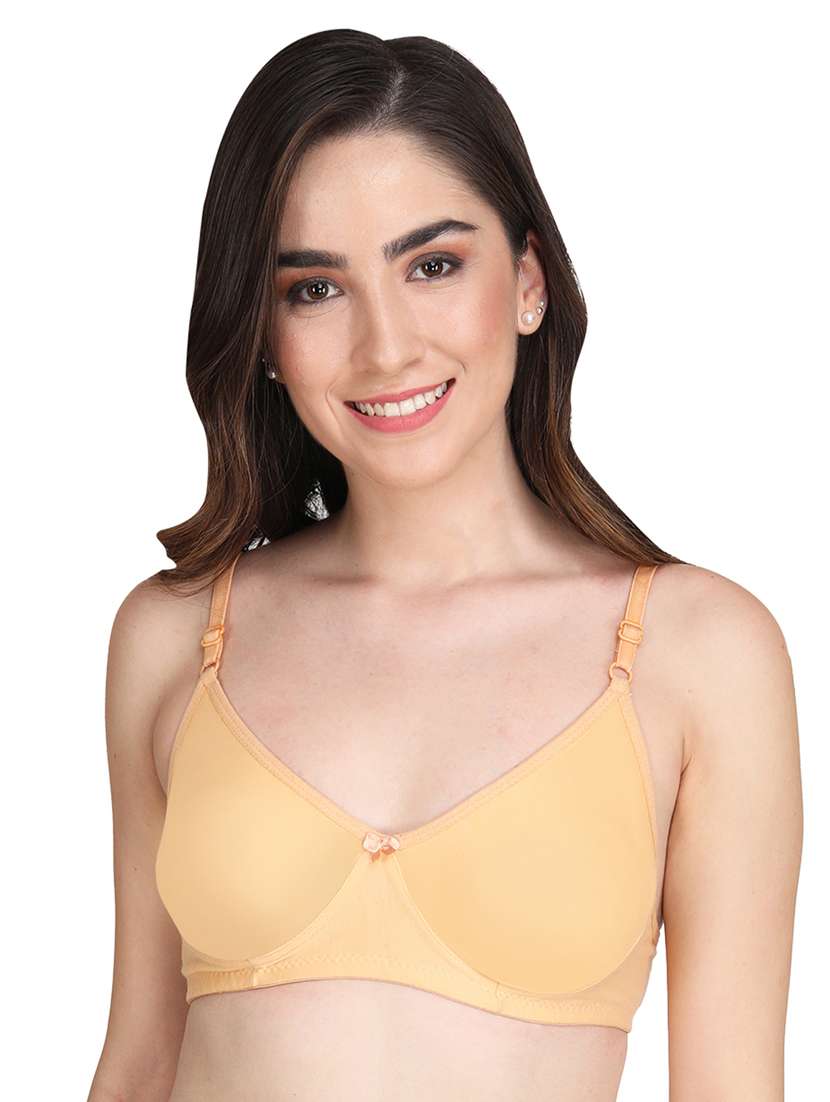 multi colored cotton blend tshirt bra - 20763892 -  Standard Image - 1