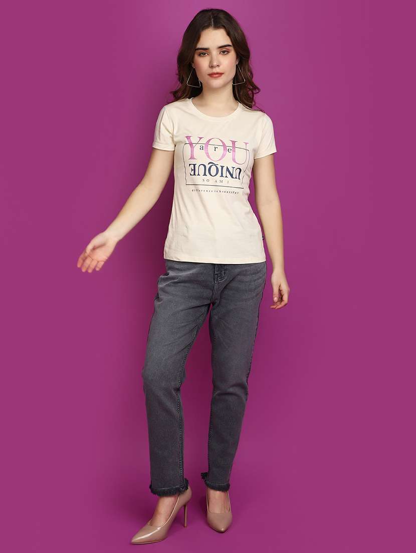 grey cotton regular tshirt - 20764123 -  Standard Image - 4