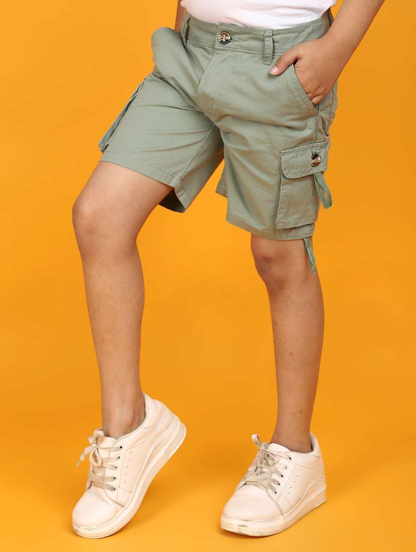 boys mid rise cotton shorts  - 20764142 -  Standard Image - 1