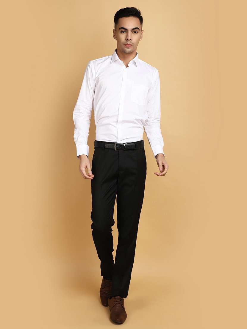 white cotton formal shirt - 20764254 -  Standard Image - 4