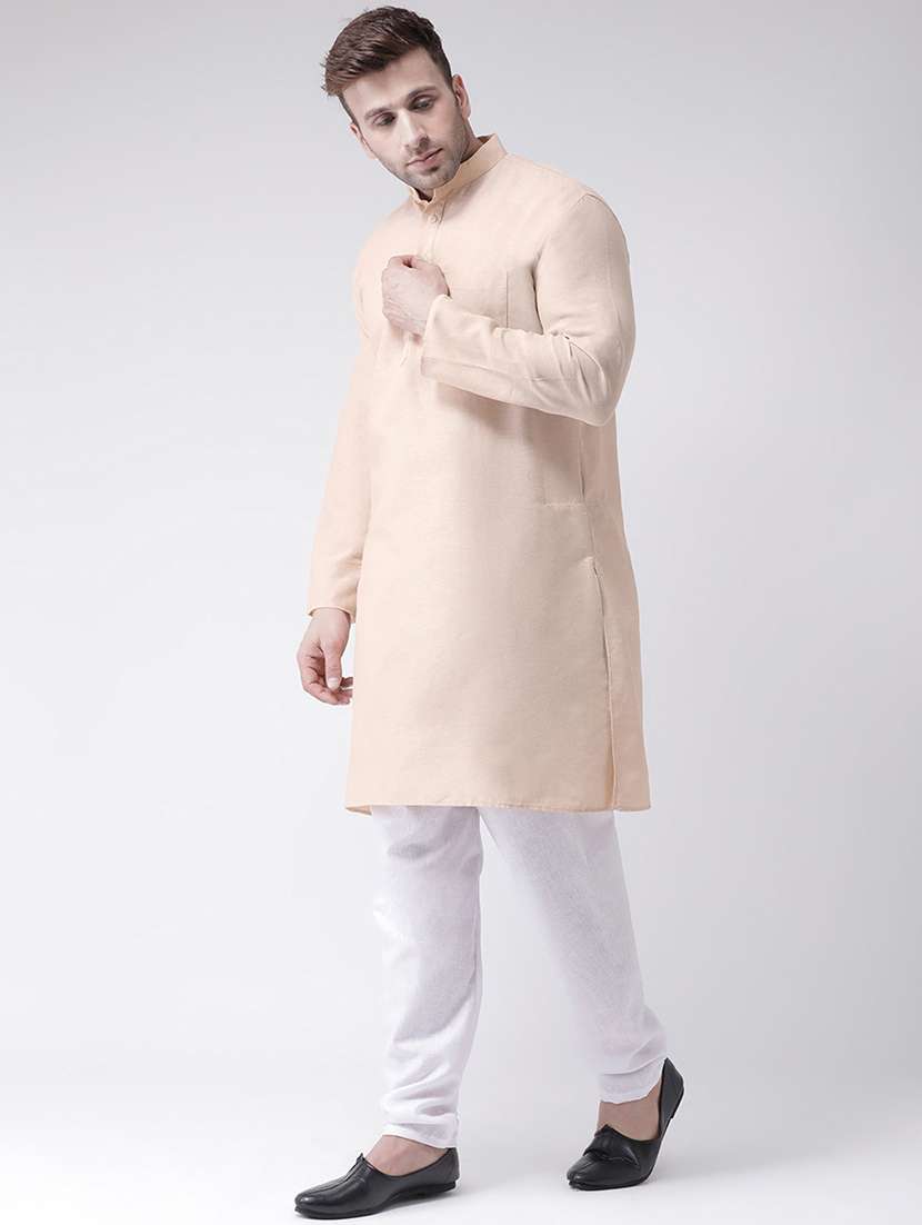 pink cotton blend kurta pyjama ethnic wear set - 20764723 - Standard Image - 1