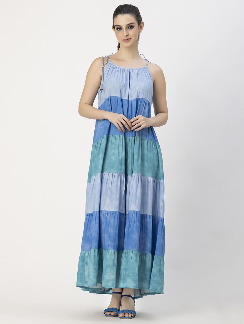 women halter neck tiered maxi dress - 20765892 - Zoom Image - 0