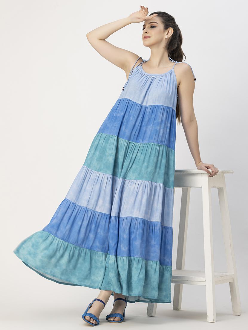women halter neck tiered maxi dress - 20765892 -  Standard Image - 1