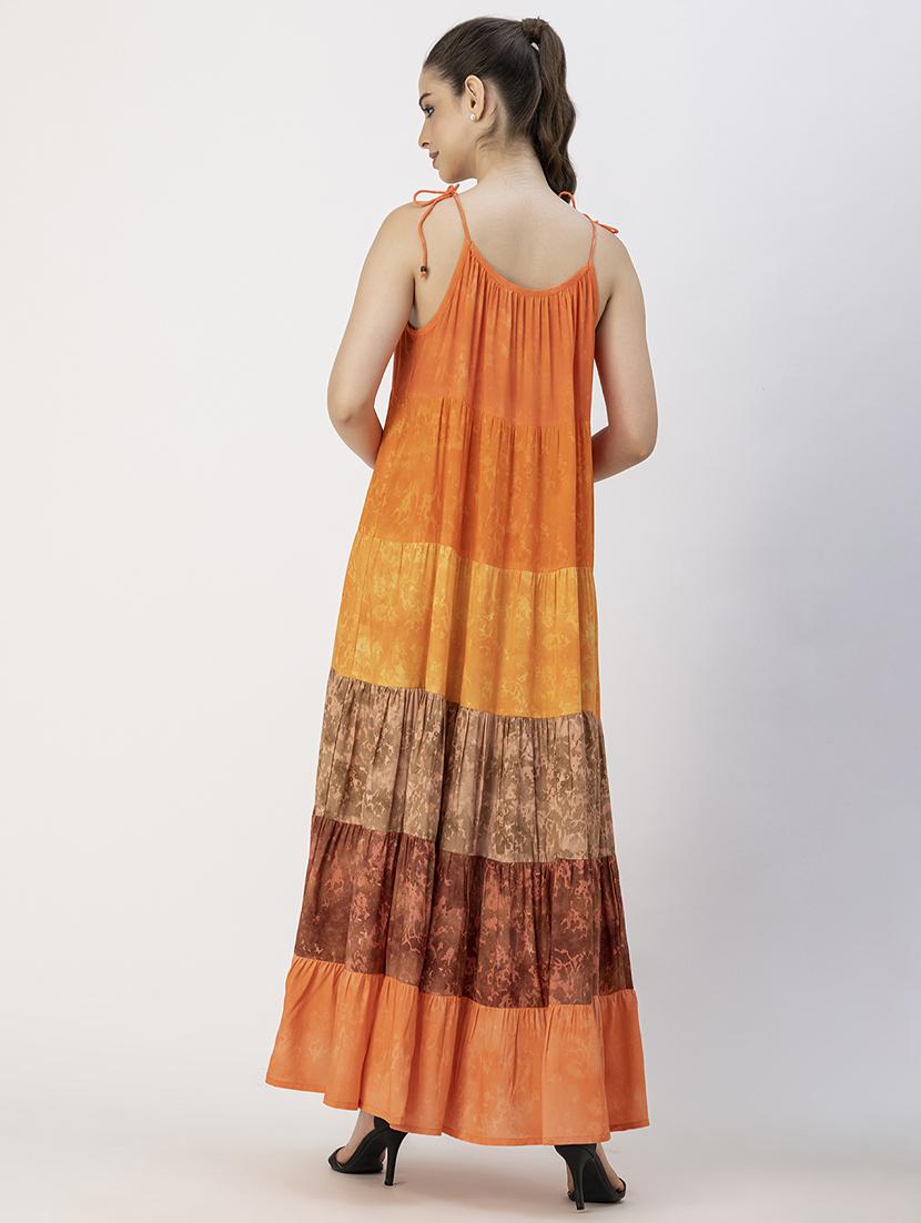 women printed sleeveless tiered dress - 20765893 - Standard Image - 4