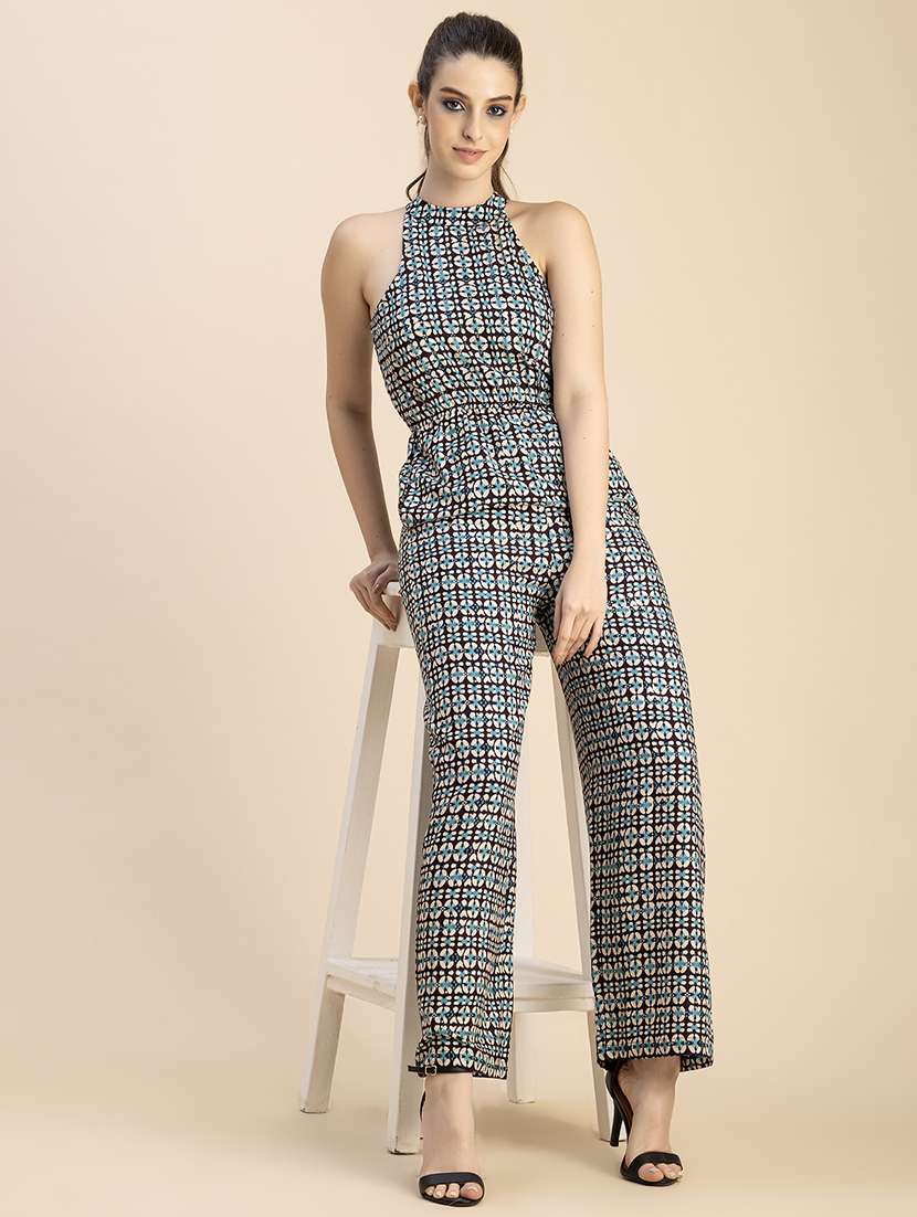 women multicolored printed full leg jumpsuit - 20765903 -  Standard Image - 1