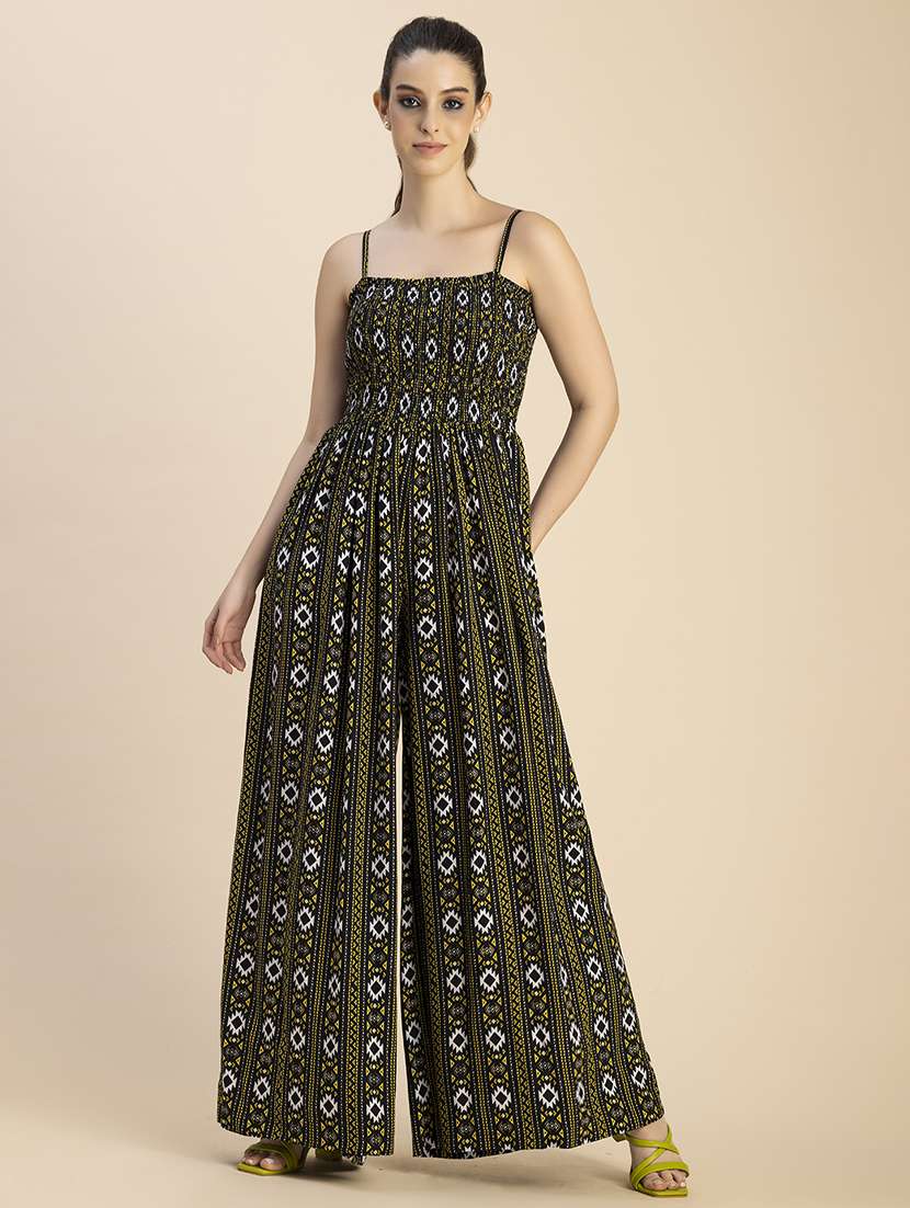 women printed sleeveless full leg jumpsuit - 20765909 -  Zoom Image - 0