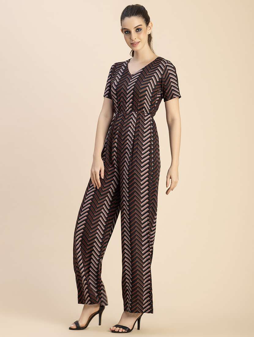 women printed full length jumpsuit - 20765915 - Standard Image - 1