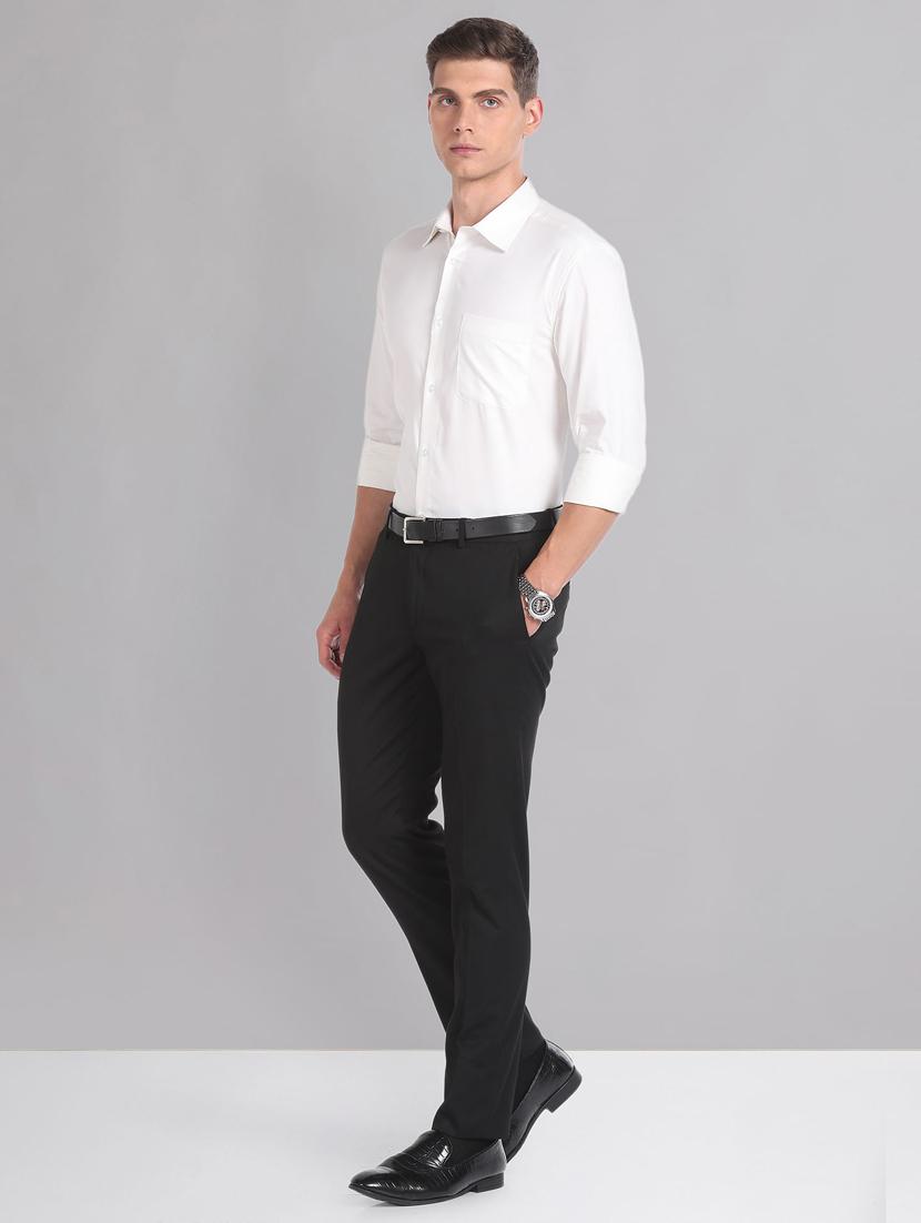 solid white pocket detailed formal shirt - 20766971 - Standard Image - 4