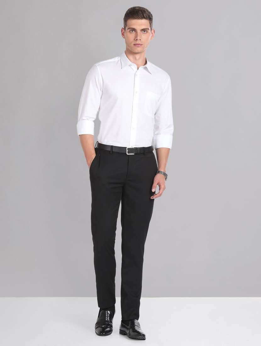 solid white pocket detailed formal shirt - 20766973 -  Standard Image - 4