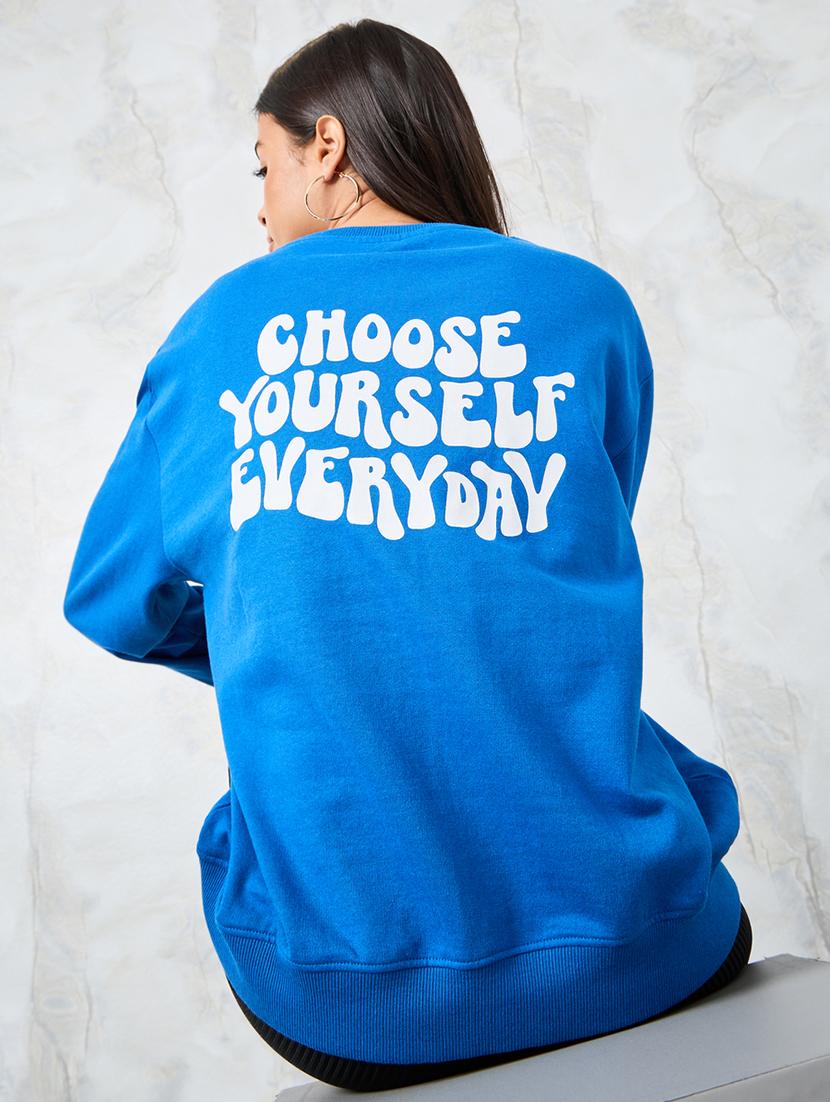 women front & back print long sleeve sweatshirt - 20767283 - Standard Image - 1