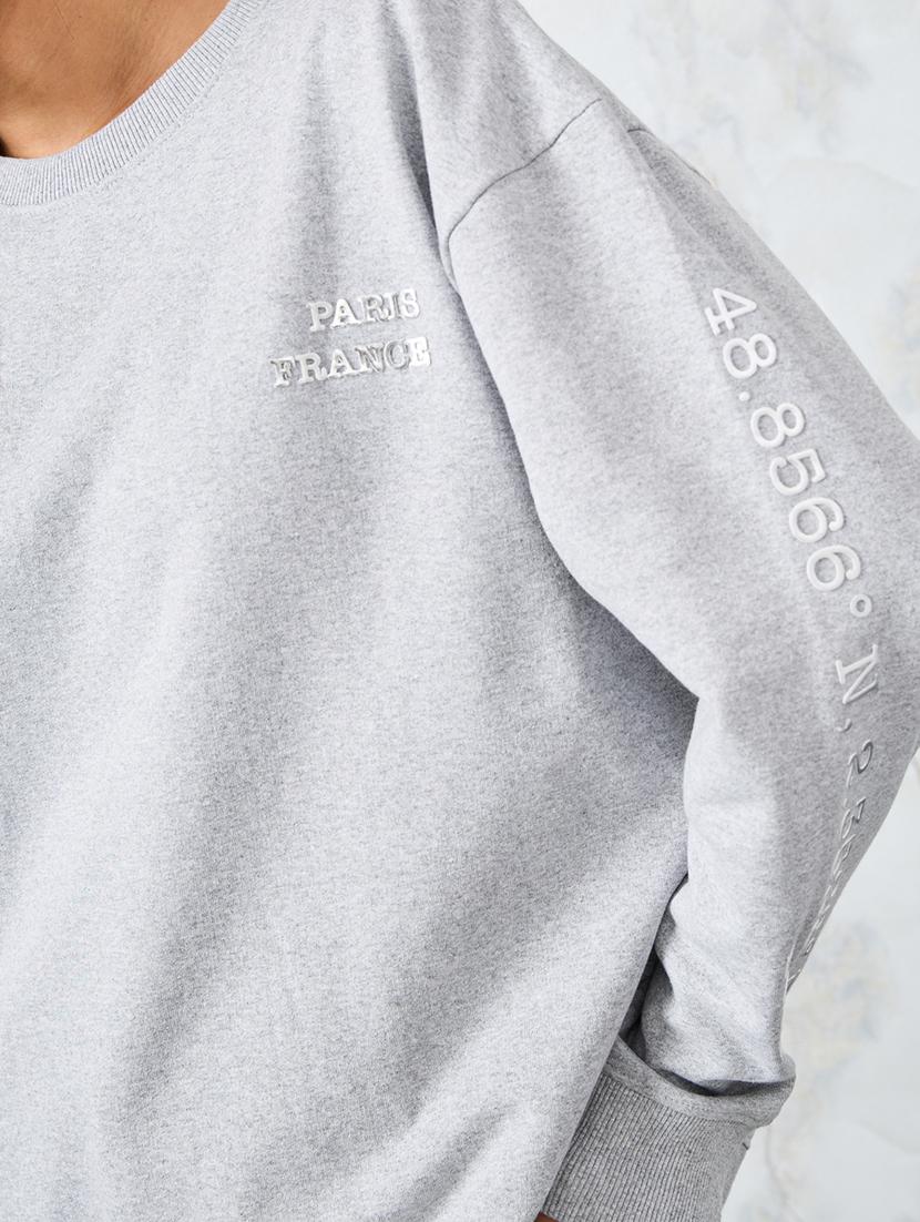 grey cotton typographic oversized sweatshirt - 20767284 - Standard Image - 4