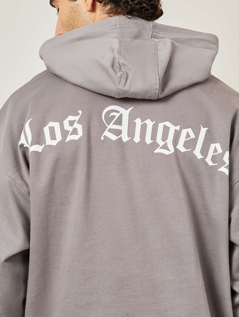 hooded neck back printed sweatshirt  - 20767320 -  Standard Image - 4