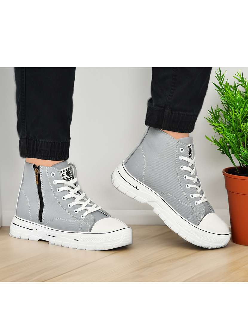 grey fabric sneakers - 20767378 -  Standard Image - 1