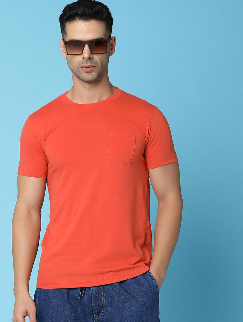 men round neck solid t-shirt - 20767458 - Standard Image - 1