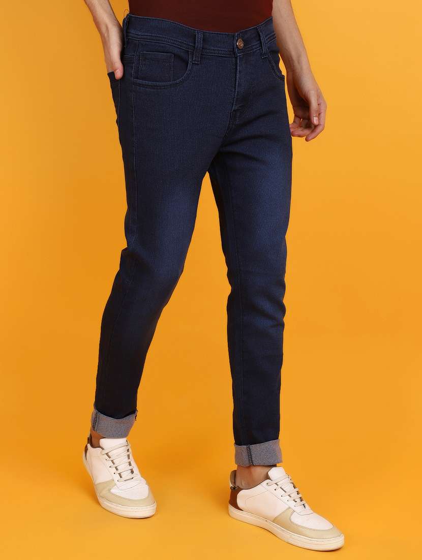 men mid rise washed denim jeans - 20767507 -  Standard Image - 1