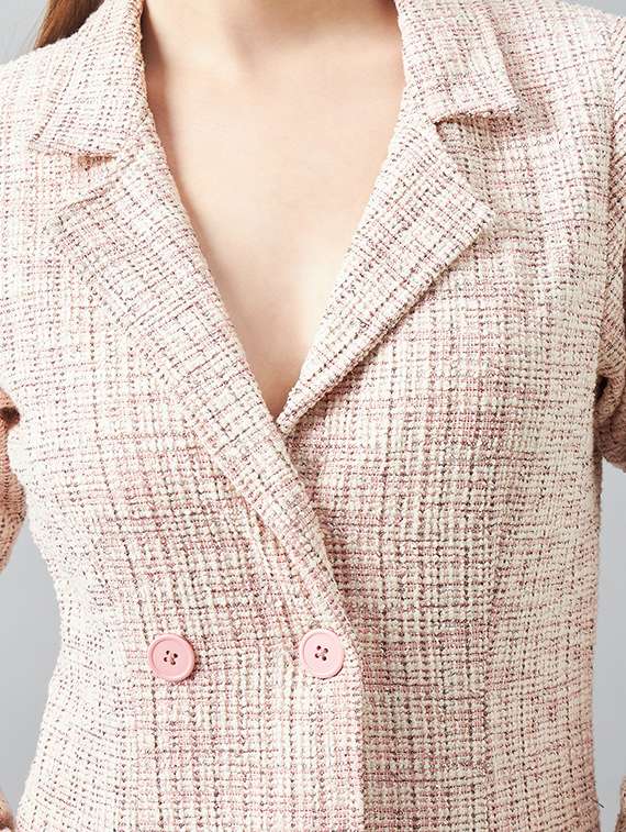 women self designed long sleeves coat dress - 20767752 -  Standard Image - 4