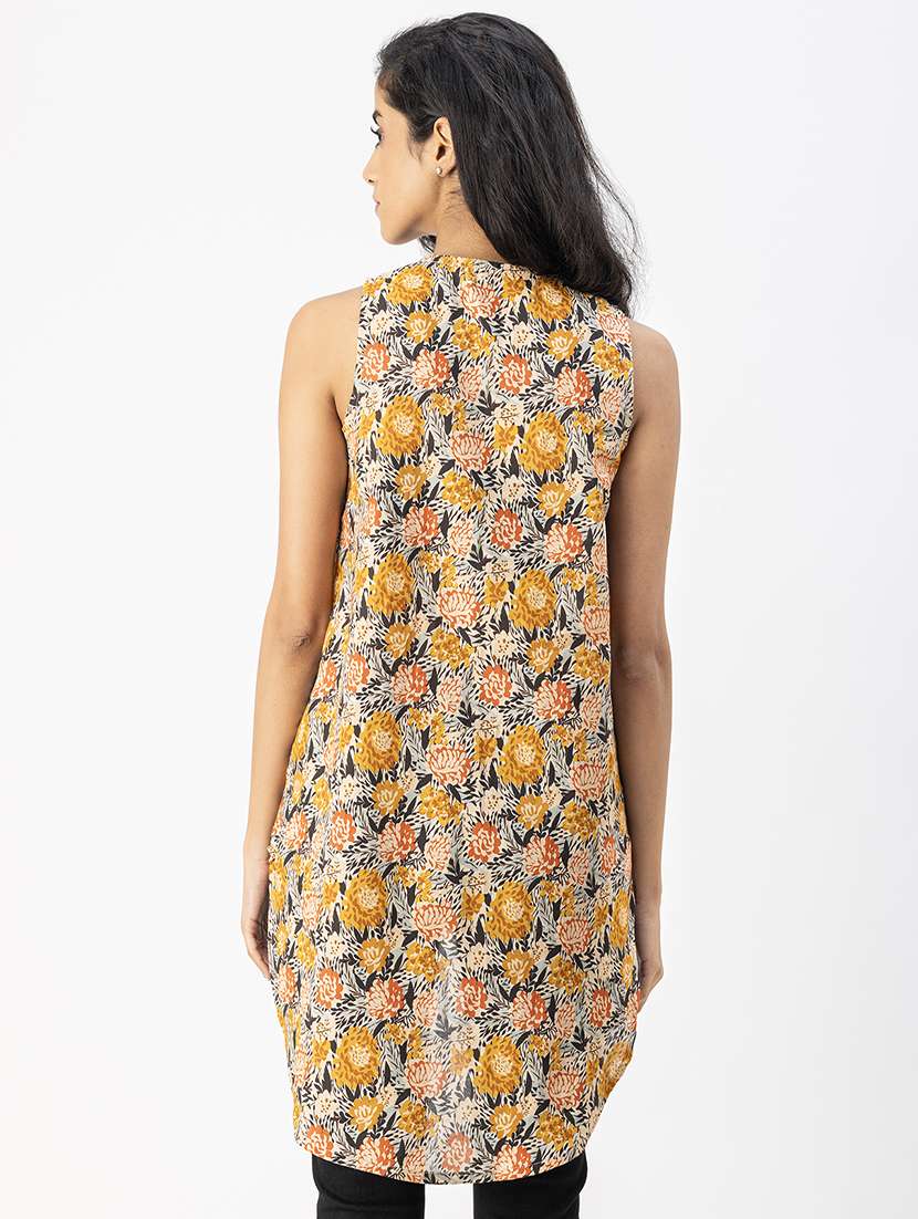 women printed sleeveless high-low top - 20767808 -  Standard Image - 4