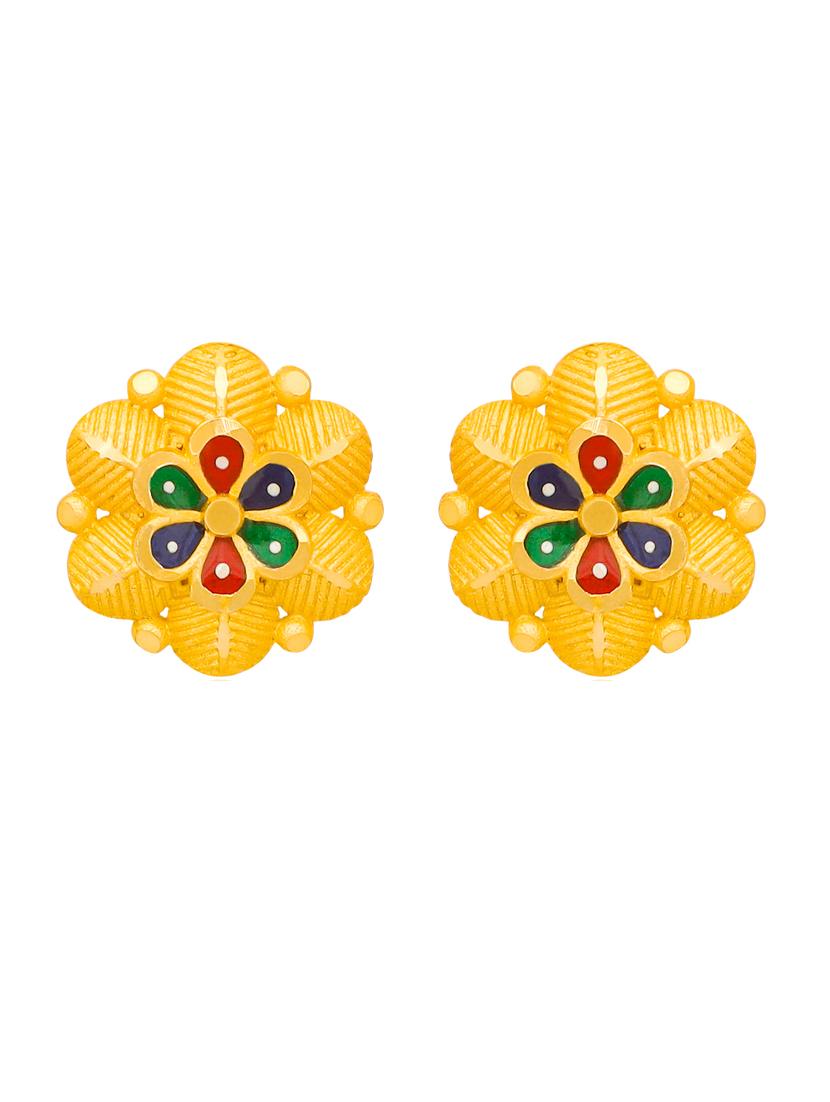 gold plated studs earrings - 20768311 -  Standard Image - 1