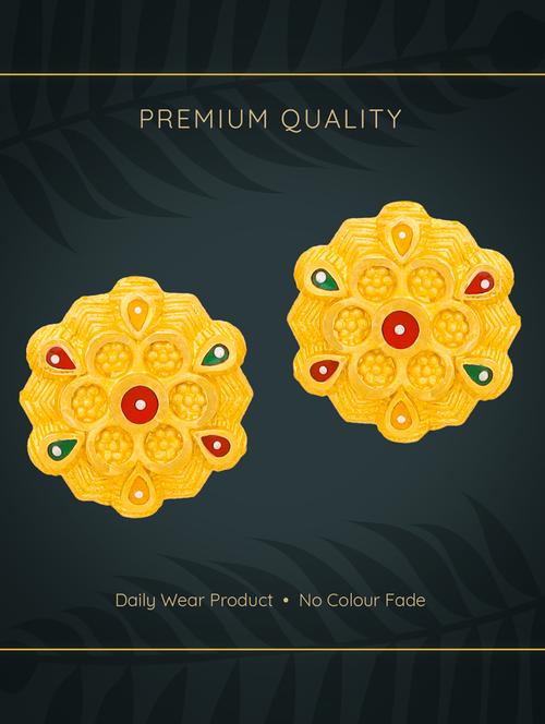 gold plated studs earrings - 20768313 -  Standard Image - 0