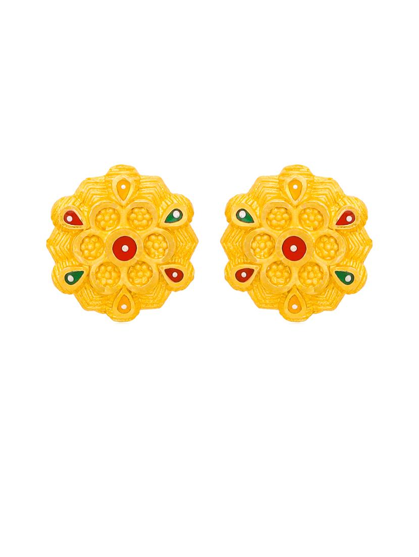 gold plated studs earrings - 20768313 -  Standard Image - 1