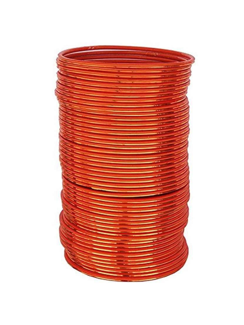 orange metal bangles - 20775579 -  Standard Image - 1