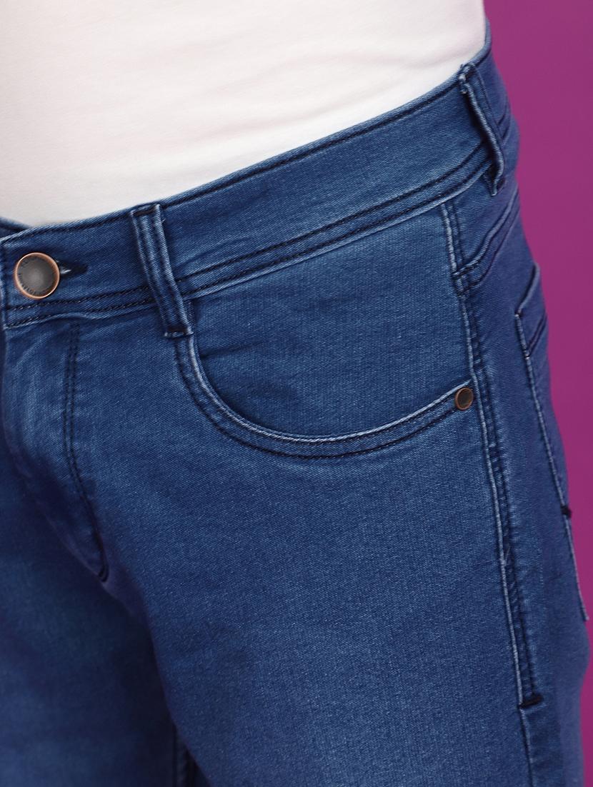 men mid rise plain denim jeans - 20777419 - Standard Image - 4