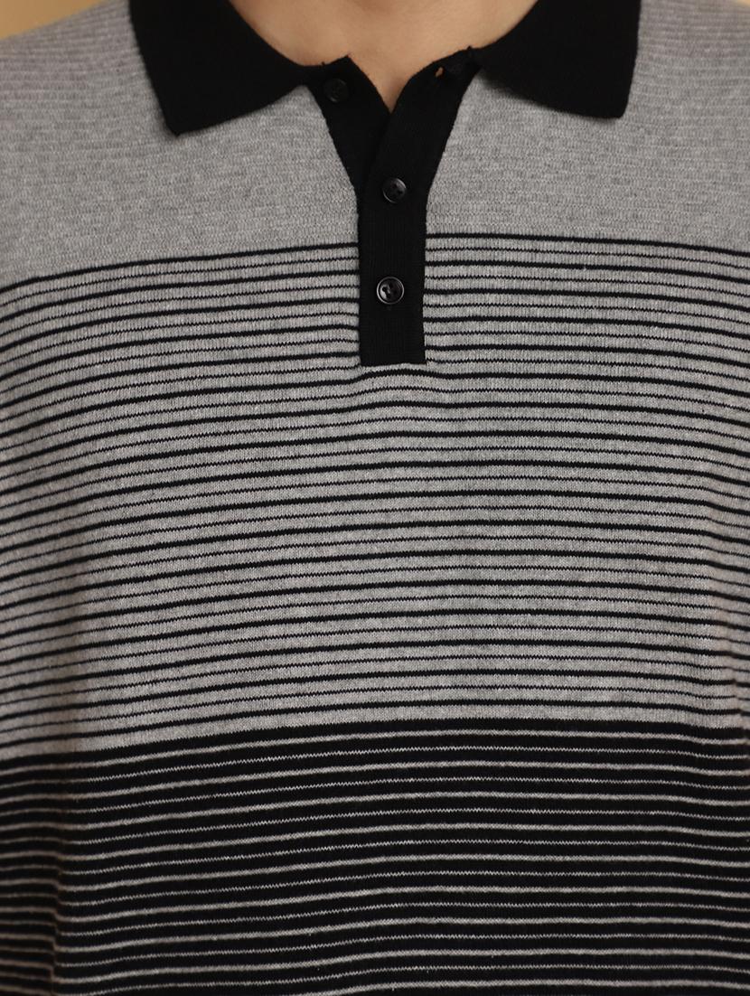 men polo neck striped t-shirt - 20777445 - Standard Image - 4