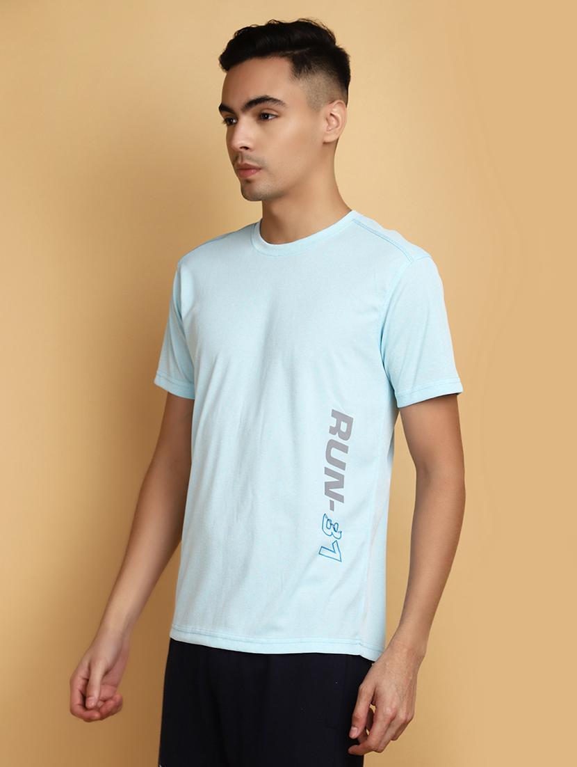 men round neck placement print t-shirt - 20777463 - Standard Image - 1