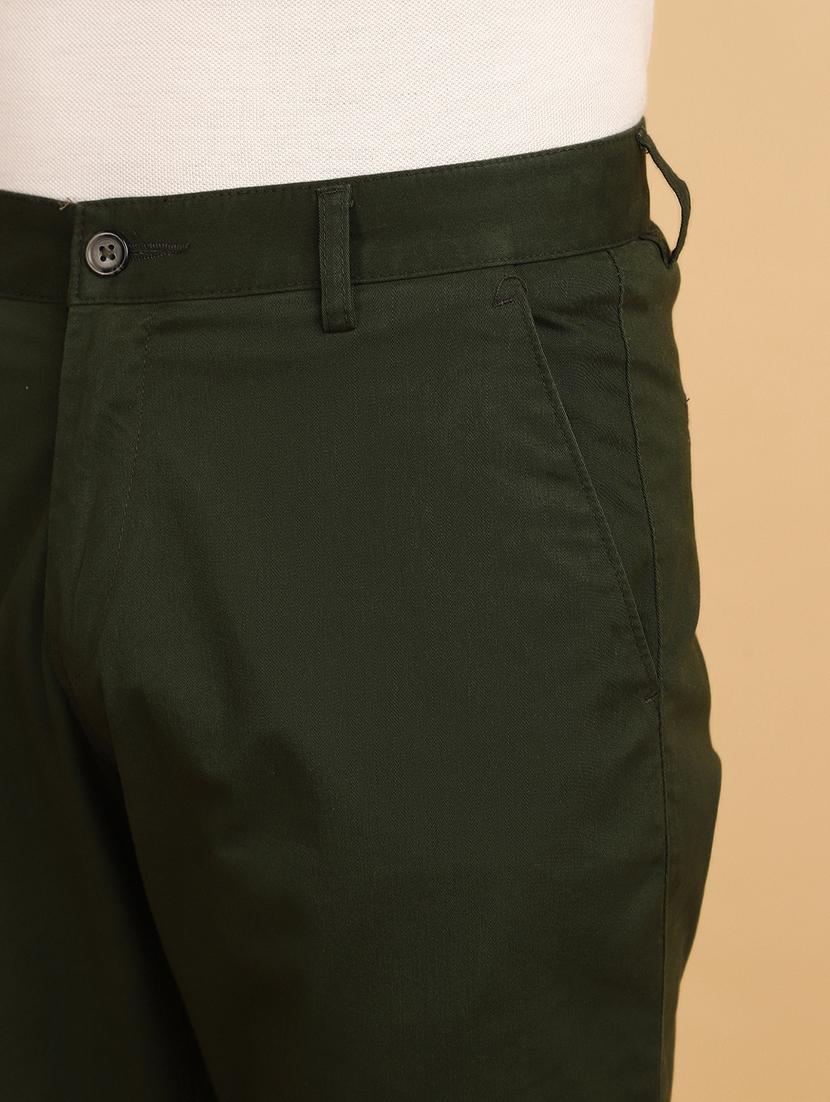 men solid ankle length chinos - 20777562 - Standard Image - 4