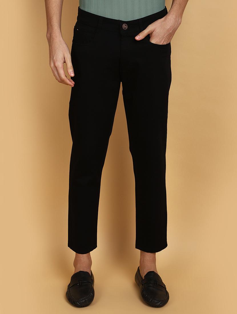 men mid rise solid chinos casual trouser - 20777590 -  Zoom Image - 0