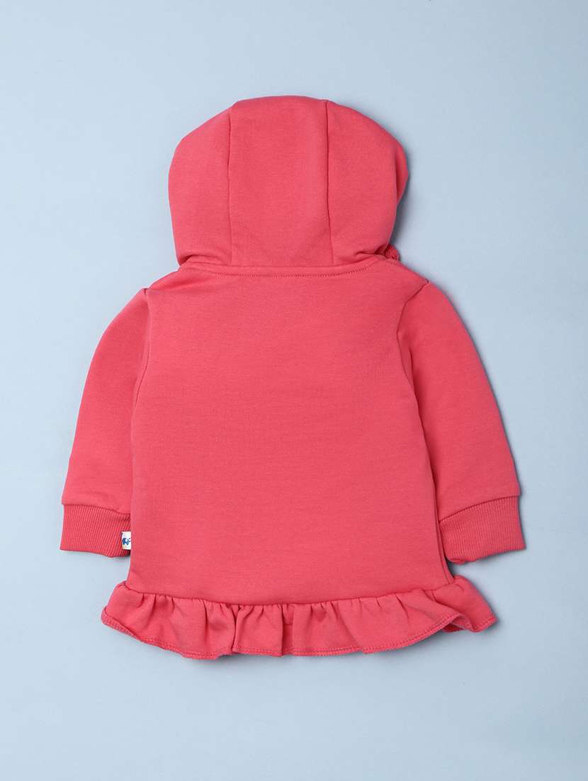 girls pink floral long sleeve hooded sweatshirt - 20790987 -  Standard Image - 1