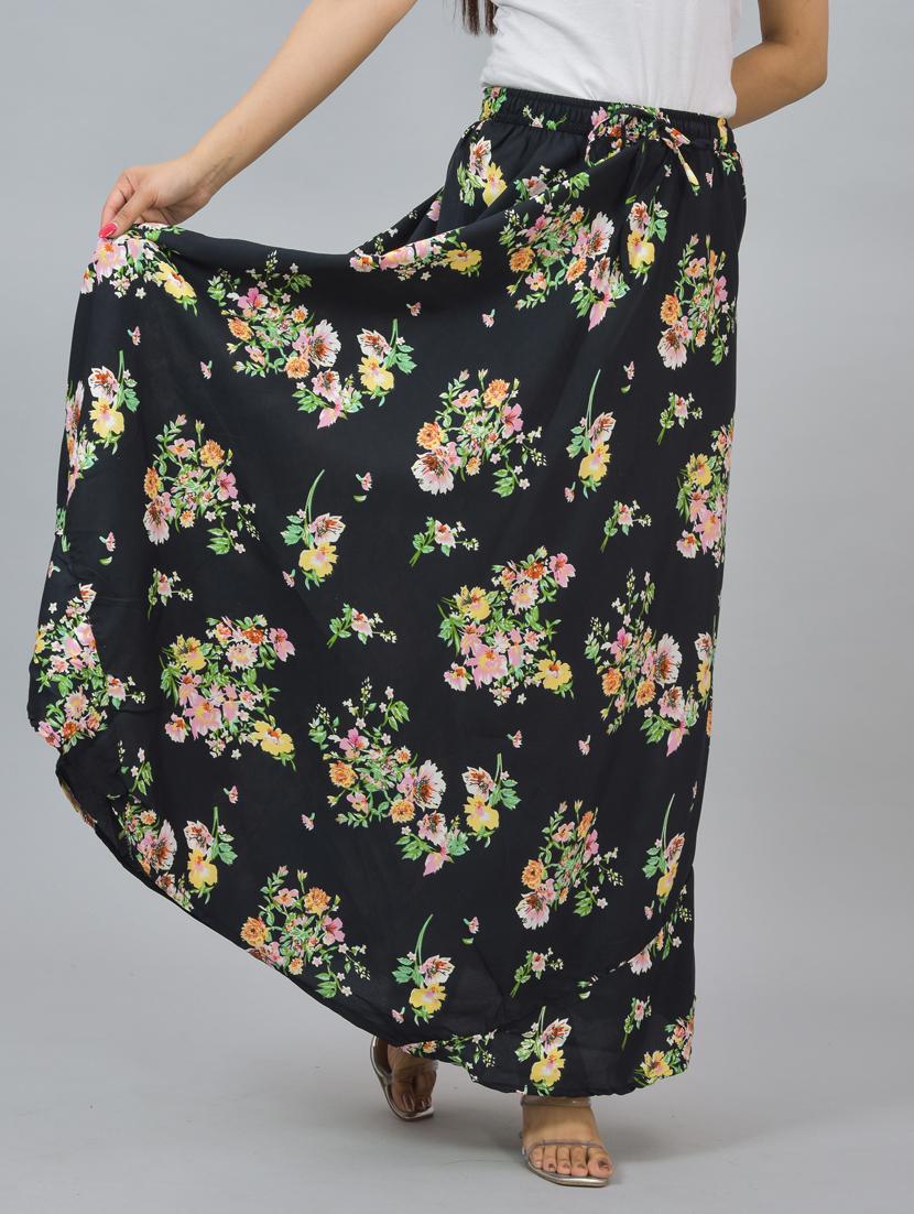 blue crepe aline skirts - 20794757 - Zoom Image - 0