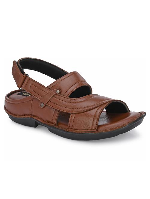 solid brown slip on sandal - 20795173 - Standard Image - 0