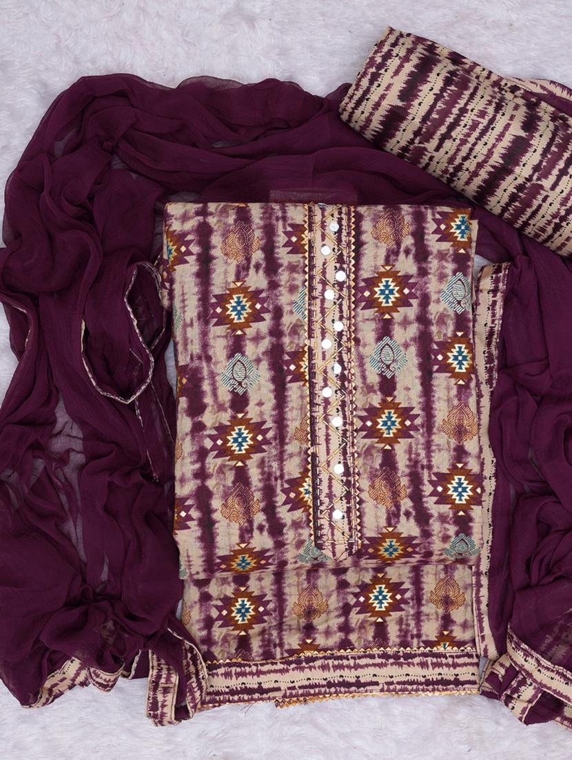 women purple unstitched suits - 20795380 - Standard Image - 1