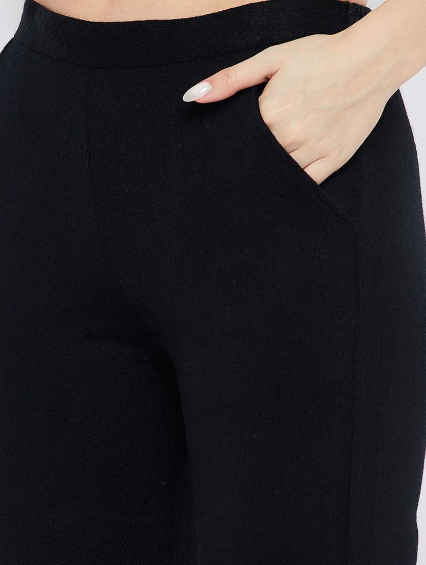 women self design long sleeve woollen suit set - 20796488 - Standard Image - 4